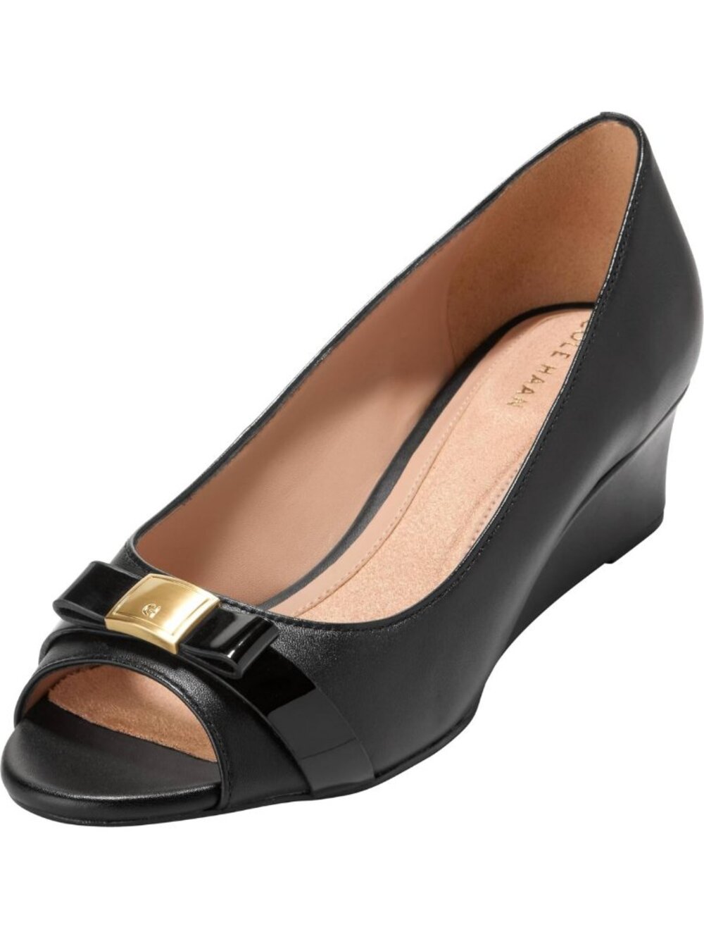 Chic Women's Peep Toe Bow Wedge Heels - Perfect for Spring & Summer Outfits